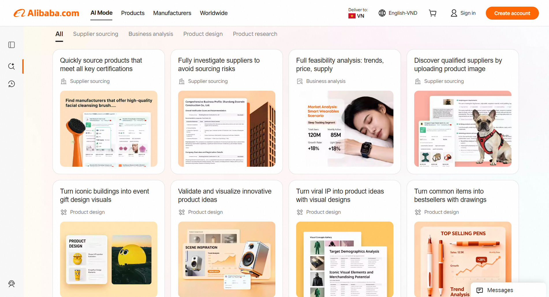 Alibaba ứng dụng AI trong thương mại điện tử B2B và tìm kiếm nhà cung cấp