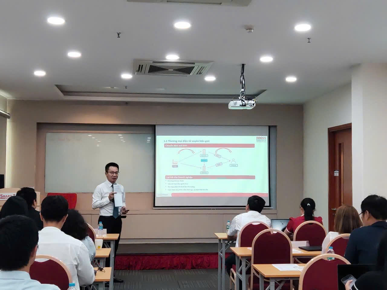 Luật sư Thành viên Nguyễn Huy Hoàng (BROSS & Partners) trình bày về các rủi ro pháp lý và cách thiết lập "lá chắn" bảo vệ doanh nghiệp khi giao kết hợp đồng quốc tế. 